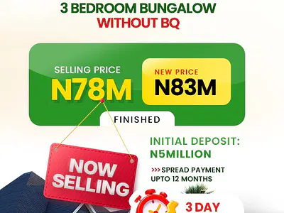 3 Bedroom Bungalow with BQ — Eleranigbe, Ibeju Lekki, Lagos