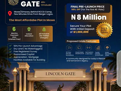 Very Affordable Land in an Estate in Simawa, Ogun State (Lincoln Gate) — Loto, Simawa, Ogun, Simawa, Ogun