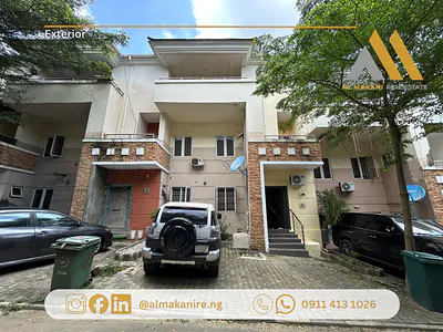 4 Bedroom Terrace with a Maid's Room Inside an Estate — By Cedarcrest Hospital, Apo, Abuja