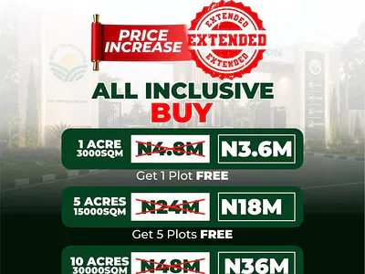 3000 SQM Acre of Land Banking and Development Opportunity — Abeokuta North, Ogun