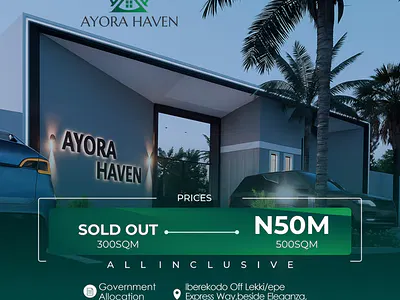 Ayora Haven — Behind Eleganza, Ibeju Lekki, Lagos