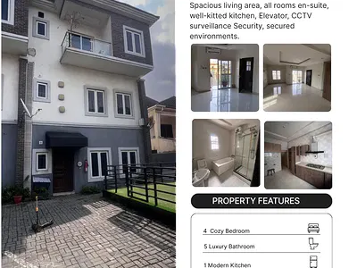 4 Bedroom Terrace Duplex with BQ Available — Lekki, Lagos