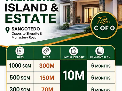 Dry Land and Water View — Opposite Shoprite Sangotedo, Sangotedo, Ajah, Lagos