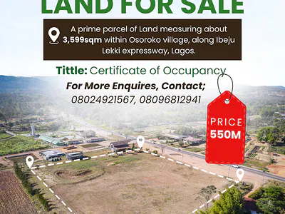 A Prime Parcel of Land Measuring About 3, 5999SQM — Ibeju Lekki, Lagos