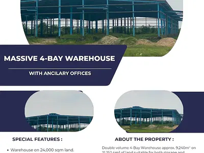 4-Bay Warehouse Measuring 9, 240SQM — Opp. Dangote Fertilizer, Akodo Rd, Okunraiye Town, Lekki Deep Seaport,, Akodo Ise, Ibeju Lekki, Lagos