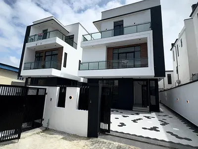 Luxury 5 Bedroom Fully Detached Duplex + BQ, Rooftop Terrace — Chevron, Lekki, Lagos