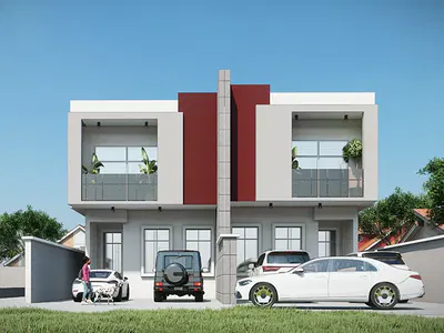 Two Unit of Three Bedroom Semi Detached Duplex — Abioye Street, Haruna, Off College, Ogba, Ikeja, Ogba, Ikeja, Lagos