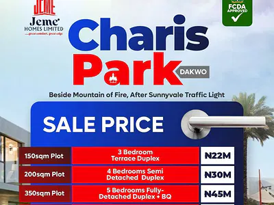 Plot for 4 Bedroom Duplex — By Sunnyvale Express, Dakwo, Abuja