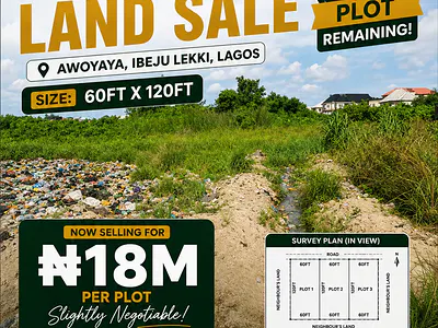 3 Plots of Land — Opposite Christ Apostolic Church, Awoyaya, Ibeju Lekki, Lagos
