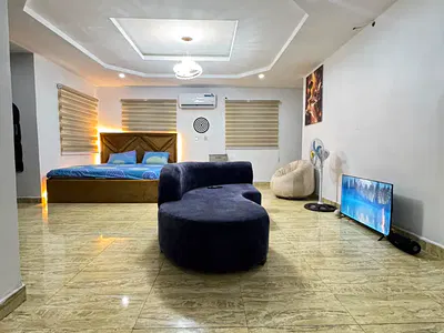 Partially Furnished Master Bedroom with Open Plan Kitchen 3 Months — Osapa London, Osapa, Lekki, Lagos