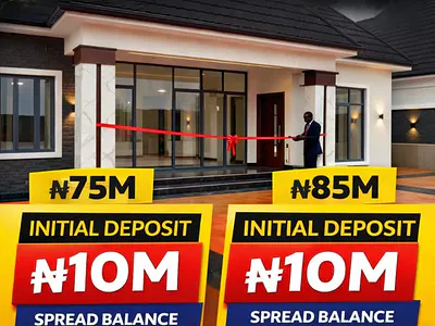Limited Opportunity to Own This Beautiful 3 Bedroom Bungalow with a BQ — Bluestone Treasure Estate, Few Mins From Redemption Camp, 2 Yrs Payment, Mowe Town, Ogun