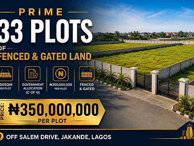 Prime 33 Plots of Fenced & Gated Land — Lekki, Lagos