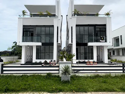 Contemporary 5 Bedroom Fully Detached Duplex + BQ, Pool — Ajah, Lagos