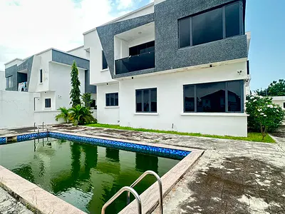 Well-Built Luxury 4 Bedroom Duplex with Penthouse, 2 BQS & Pool — Ajah, Lagos