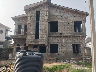 Well Design, Newly Built (Carcass) Four (4) Bedrooms Duplex — Right Homes Estate, Nut Axis, 3 Min Drive to Exp. Lugbe District, Lugbe District, Abuja