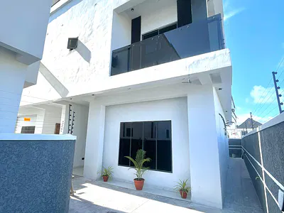 A Standard 4bedroom Semi Detached Partially Furnished — Ikota G R a, Ikota, Lekki, Lagos