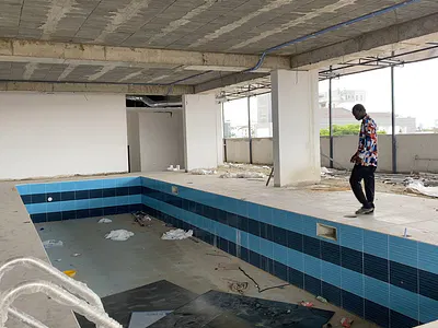 Gorgeous 2 Bedroom Apartment with an Elevator, BQ and a Pool — Lekki Phase 1, Lekki, Lagos