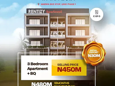 3 Bedrooms Apartment+ BQ — Lekki, Lagos