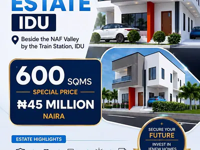 600SQM Residential Plot — Jenew Homes Estate, Idu Industrial, Abuja
