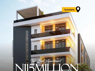 2 Bedroom Luxury Apartment with Solar Power — Surulere, Lagos