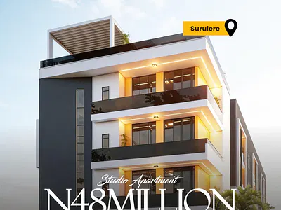 Smart Studio Apartment with Solar Power and Private Parking — Aguda, Surulere, Lagos