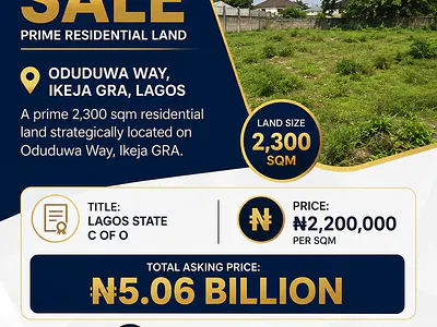 A Prime 2, 300 SQM Residential Land Strategically Located — Ikeja GRA, Ikeja, Lagos