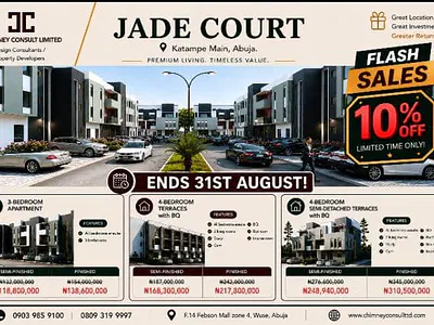 Premium Off-Plan 3 Bedroom Apartment — Jade Court, Katampe, Abuja