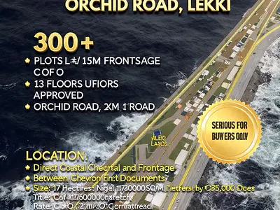 17 Hectare Commercial Land with Coastal Road Frontage — Lekki, Lagos