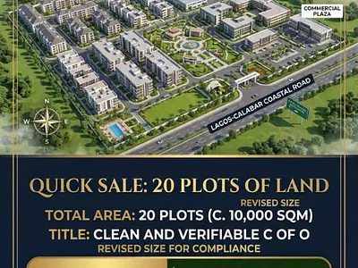 10000 SQM of Commercial Land for Immediate Sale — Off Monastery Road, Adjacent Lagos Calabar Coastal Road, Sangotedo, Ajah, Lagos