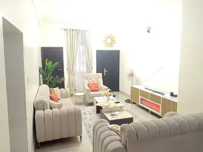 Furnished 2 Bedroom Flat Ground-Floor with Fiber X — Lekki, Lagos