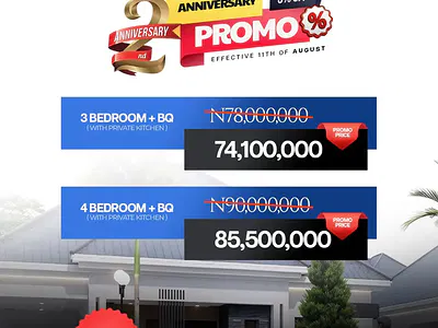 Tastefully Finished 3 Bedroom Bungalow with BQ — Ibeju Lekki, Lagos