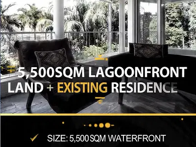 5, 500SQM Waterfront Residential Land with Mansion — Ikoyi, Lagos