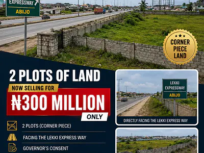 2 Plots of Land Corner Piece — Lekki, Lagos