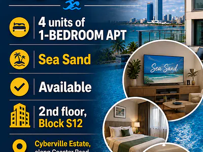 1 Bedroom Apartment — Beach Front Estate 1 Bedroom Apartment / Block S12, Coaster Road, Lekki, Lagos