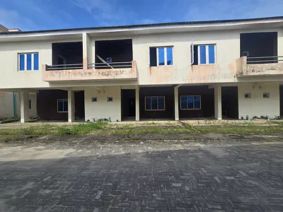 Spacious & Serviced Three (3) Bedroom Terrace Duplex (Carcass) — Meridian Park Estate, Awoyaya, Ibeju Lekki, Lagos