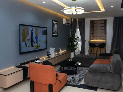 Furnished 2 Bedroom Flat with PS5 and Spa — Celestial Church Street, Agidingbi, Ikeja, Lagos