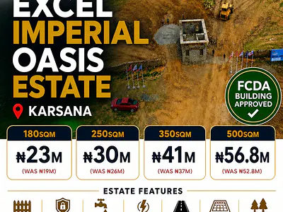 180SQM Land — Excel Imperial Oasis Estate, Karsana, Abuja