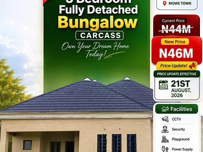 3 Bedrooms Fully Detached — Bluestone Shelter Prime Estate, Obafemi Owode, Ogun