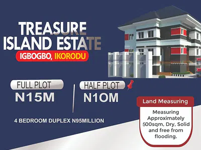 Affordable Land — Treasure Island Estate, Igbogbo, Ikorodu, Lagos
