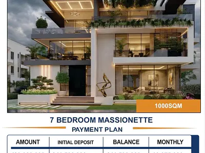 7 Bedroom Massionette on 1000SQM — Mshel Grand Reserve Beside Hutu Exclusive, Airport Road ., Lugbe District, Abuja