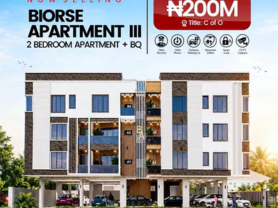 70% Complete 2 Bedroom Apartment with a BQ — Ikeja, Lagos