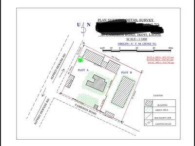 4000SQM Land with Structure — Cameron/Kingsway Road, Ikoyi, Lagos
