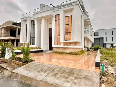 New 5 Bedroom Semi-Detached Duplex with Elevator, Pool — Lekki, Lagos