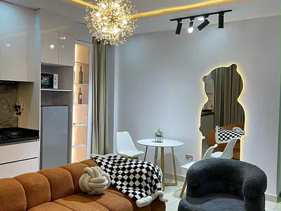 Brand New 1 Bedroom Smart with 2 Balconies, Swimming Pool Gym — Lekki, Lagos