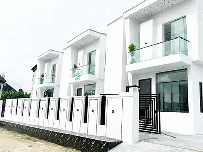 Fully Detached 4 Bedroom Duplex with BQ — Ocean Palm Estate, Sangotedo, Ajah, Lekki, Sangotedo, Ajah, Lagos