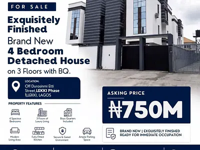 4 Bedroom Detached House — Lekki, Lagos