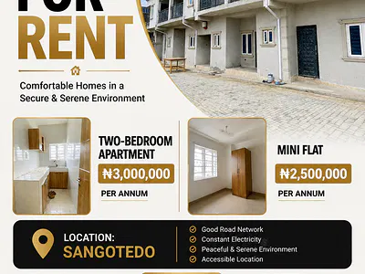 2 Bedroom and Mini Flat — Sangotedo, Ajah, Lagos