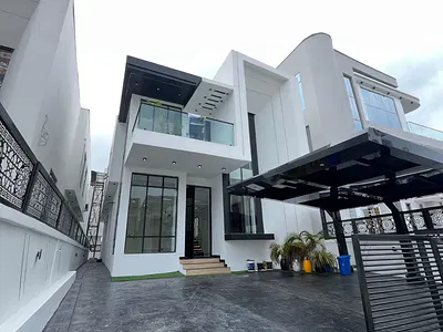 Brand New 5 Bedroom Detached Smart House with Solar Panels, Pool & BQ — Chevron Lekki Lagos, Lekki, Lagos