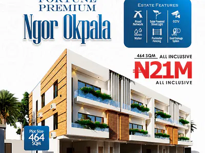Land with Premium Facilities, Good Roads & Drainage — Beside Zion Ministry/ Fortune Garden Estate Premium, Ngor Okpala, Imo