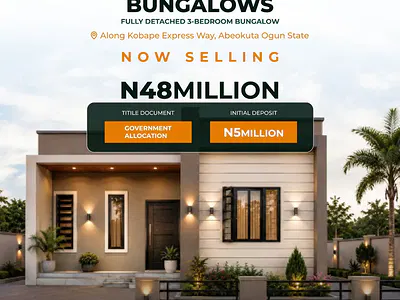 3-Bedroom Fully Detached Bungalow — Along the Kobape Expressway, Abeokuta, Obafemi Owode, Ogun